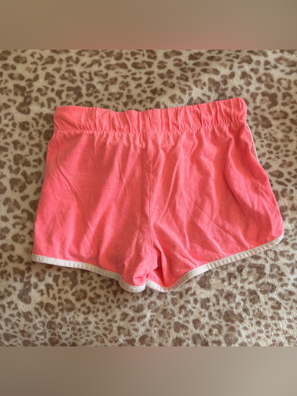 Kid’s Coral Pink Elastic-Waist Lounge Shorts